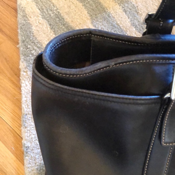 Coach black leather diaper bag with changing mat - Picture 8 of 8